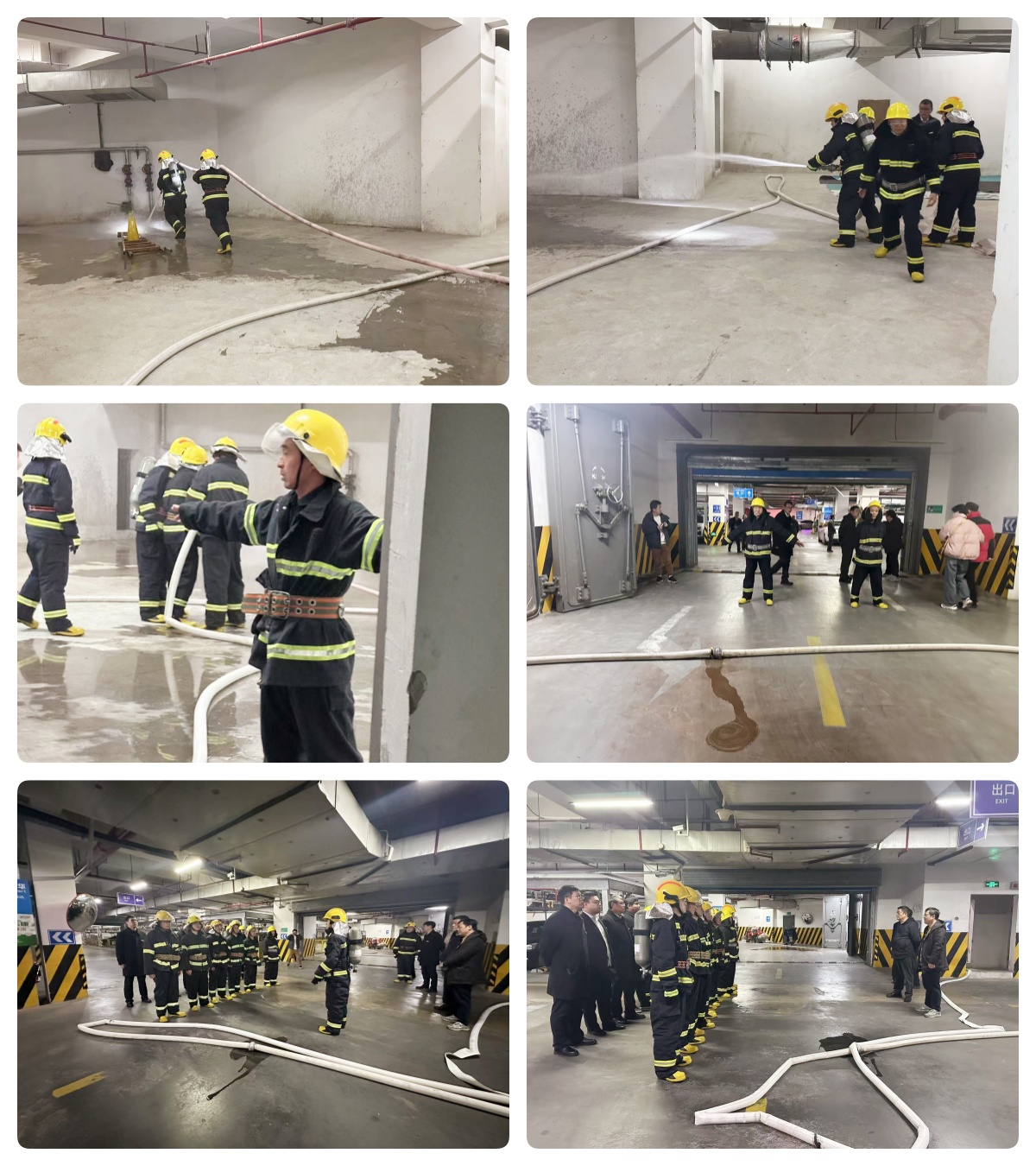 水晶城结合大关街路、钱江商城发展消防联勤联动演练